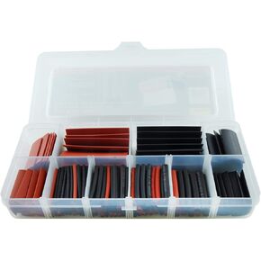 K Tool International Heat Shrink Tubing Assortment - 216 Pieces