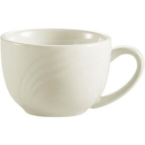CAC China GAD-1-S Garden State 3-1/2-Inch 7.5-Ounce Bone White Porcelain Stacking Cup, Box of 36