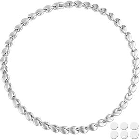 KYOSI Magnetic Necklace for Women 3500 Gauss Strength Magnet Jewelry Stainless Steel Chain 18.9 inches