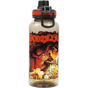 Godzilla King Of The Monsters 32 Oz Black Plastic Water Bottle