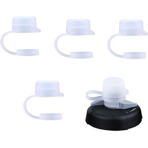 4pcs Mud Caps for CamelBak Bottles, Transparent Bike Bottle Cap Top BPA Free Bike Water Bottle Mud Cap for Podium Peak Fitness Bottles Bike Bottle Cap Top