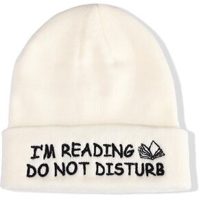 Book Lovers Gifts Hat Beanie for Women Men Reading Embroidered for Readers Bookish Book Club Librarians Bookworms Stuffers
