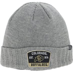 ZHATS Standard NCAA Officially Licensed Beanie Hat Ranger Patch Switch Light Grey, One Size