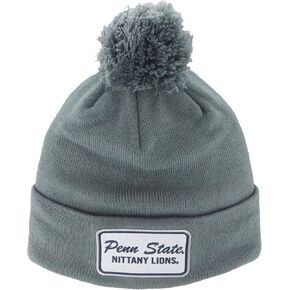 ZHATS Standard NCAA Officially Licensed Pom Beanie Patch Brick Gray, Grey, One Size