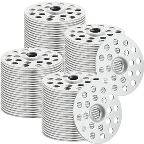 1 Inch Plaster Washers Metal Washers for Screws Plaster Repair Rings Plaster Buttons Profile Washer Flat Washers for Wall Ceiling Drywall Plaster Repair (200 Pieces)