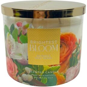 Bath & Body Works Brightest Bloom 3-Wick Scented Candle 14.5 oz with Essential Oils