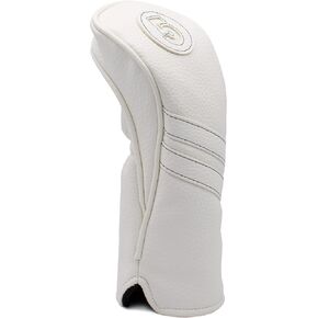 ProActive Sports | Vintage Golf Club Head Covers | for Drivers, Fairway Woods, and Hybrids | Classy Headcovers That Fit Most Clubs | Classic Leather Look | 5-Wood Headcover | White