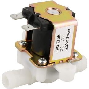DC 12V Solenoid Valve, OD 12mm Normally Closed Electromagnetic Switch Water Inlet Switch Solenoid Valve