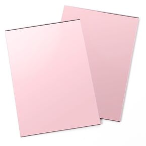 Pink Rose Gold Acrylic Sheets Board Mirror Cast Blanks 8x12 inch, 1/8 Thick Small Pink Plexiglass for Laser Cut by Craftiff