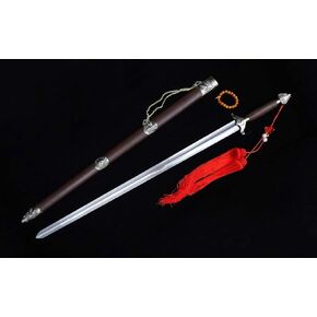 Tai chi Sword,Forged Damascus Steel,Rosewood Scabbard,Alloy Fitting,Kung fu