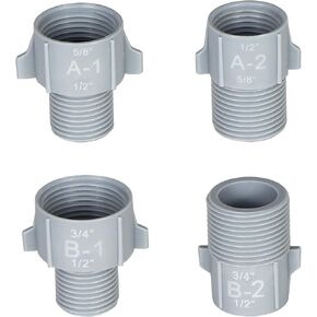 KERDE 1/2" 5/8" 3/4" Pipe Conversion Connector.Water Pipe Interface Converter, 1/2" NPT to 5/8" NPT.1/2" NPT to 3/4" NPT.Water Pipe Size Diameter Change.Male to Female