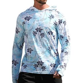 APTRO Men's UPF 50+ Sun Protection Long Sleeve Hoodie Shirts UV Outdoor Fishing Shirts SPF Rash Guard Shirts for Men