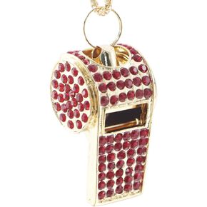Whistle,Sparkling Crystal Rhinestone Whistle with Keychain for Coach, Referee, Basketball, Lifeguard, Survival