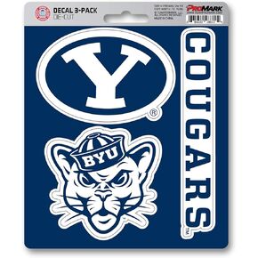 FANMATS NCAA Brigham Young University 3 Piece Decal Set