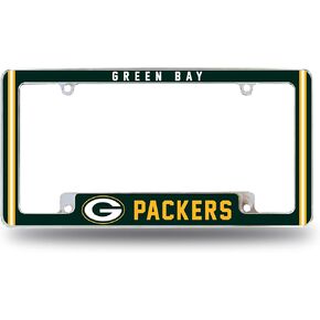 Rico Industries NFL Football Classic 12" x 6" Chrome All Over Automotive License Plate Frame for Car/Truck/SUV