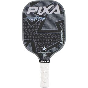 PIXA Phantom T-700 RAW Carbon FACE Pickleball Paddle; 20mm; Intermediate/Advanced; MAX Power, Control, and Spin; 5.12 INCH Handle; Great Gift!