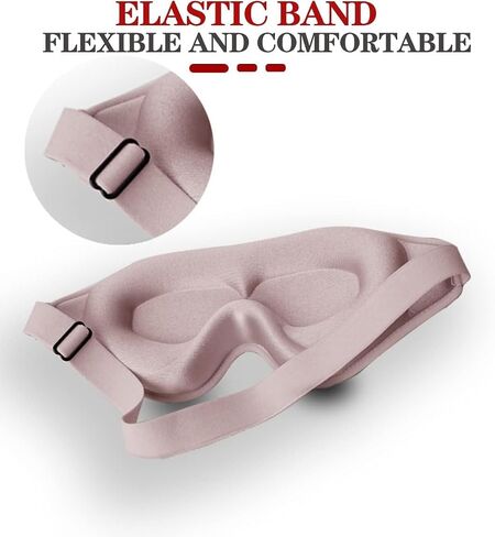 Eye Mask for Sleeping, 3D Contoured Sleep Eye Mask with Adjustable Strap, Night Eye Sleep Mask for Lash Extensions, Eye Shade Cover for Traveling Yoga Nap in Saudi Arabia