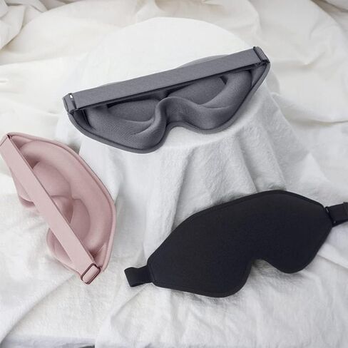 Eye Mask for Sleeping, 3D Contoured Sleep Eye Mask with Adjustable Strap, Night Eye Sleep Mask for Lash Extensions, Eye Shade Cover for Traveling Yoga Nap in Saudi Arabia