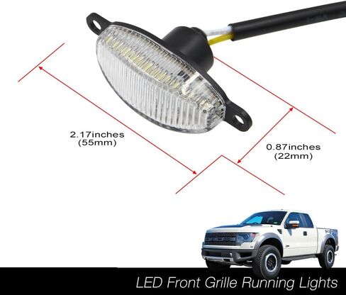 NJSBYL F150 LED Side Marker Lamps for 2010 2011 2012 2013 2014 Ford F150 SVT Raptor Pick Up Front Fender Flare Side Marker Lights Clear Lens Amber LED Turn Signal Light Kits in Saudi Arabia