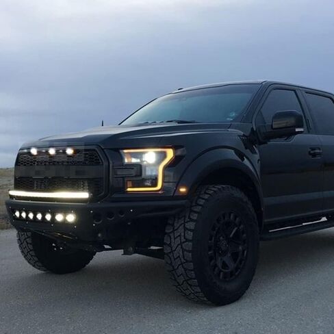 NJSBYL F150 LED Side Marker Lamps for 2010 2011 2012 2013 2014 Ford F150 SVT Raptor Pick Up Front Fender Flare Side Marker Lights Clear Lens Amber LED Turn Signal Light Kits in Saudi Arabia