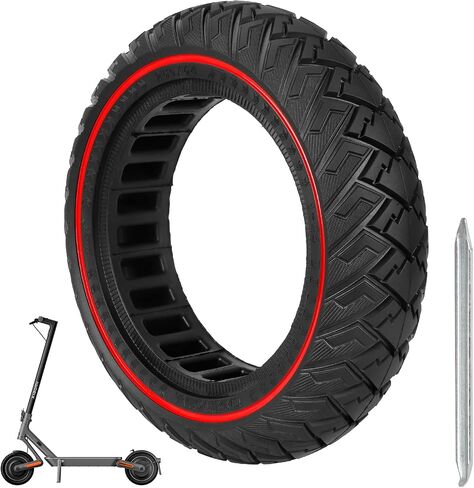 ulip 250 x 64 Scooter Solid Tire 10 Inch Electric Scooter Wheels Replacement Accessories Suitable for Xiaomi 4 Ultra Navee S65 S65C Scooter red (1PCS) in Saudi Arabia