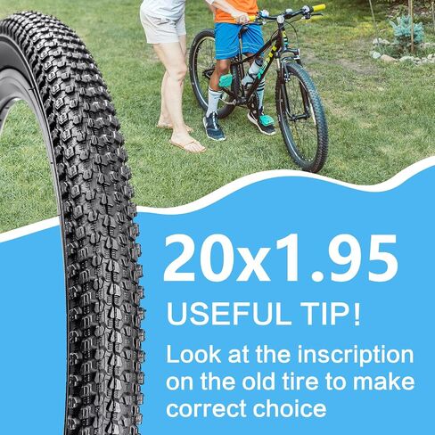 SIMEIQI 2 Pack Bike Tires and Tubes for Kids 12"/14"/16"/18"/20"x1.95" Compatible with 12"/14"/16"/18"/20"x1.75"/1.95" Replacement Bike Tires for Pavement Trail Hybrid Bicycles in Kuwait