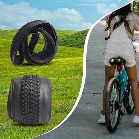 SIMEIQI 2 Pack Bike Tires and Tubes for Kids 12"/14"/16"/18"/20"x1.95" Compatible with 12"/14"/16"/18"/20"x1.75"/1.95" Replacement Bike Tires for Pavement Trail Hybrid Bicycles in Kuwait