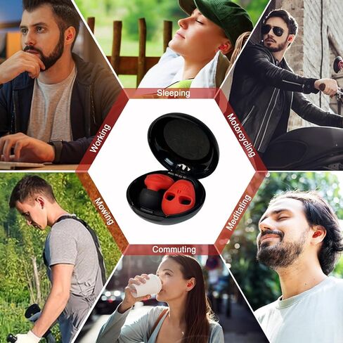 Ear Plugs for Sleeping Noise Canceling, 35dB Noise Reduction Earplugs, Reusable Hearing Protection in Flexible Silicone for Concerts, Travel, Work 8 Size Eartips with Small Box in Saudi Arabia