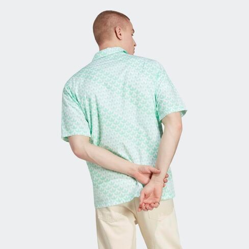 adidas Originals Monogram All Over Print Short Sleeve Woven Easy Green SM in Saudi Arabia
