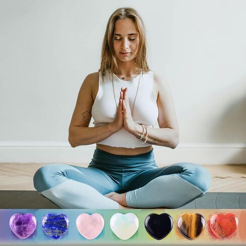 4cm/1.75" Healing Crystal Heart Love Stone Tumbled Polished Stones Cristales Natural Crystal - Heart Red Jasper in Kuwait