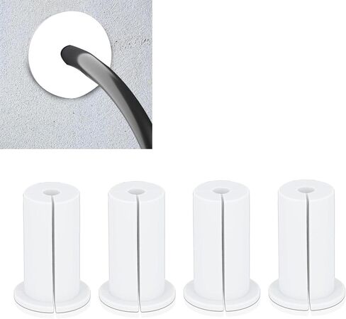 4PCS Cable Routing Kit for Ethernet Cable, 1 Inch Rubber Wall Hole Cable Feed Through Bushings, Ethernet Cable Grommet Compatible with Cable Under 7mm (White) in Saudi Arabia