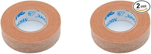 Micropore Tan Surgial Tape-Gentle Paper Tape, Hypoallergenic and Breathable, Ideal for Sensitive Skin 0.5'' Wide -2 Rolls in Saudi Arabia