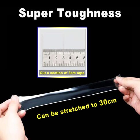 شريط MEMX مزدوج الجوانب لسجلات قصاصات الحرف اليدوية، سهل التمزيق باليد مقاس 3/5 بوصة × 98 قدمًا/لفة × 3 لفات، مثالي كلاصق لتغليف الهدايا، وصناعة البطاقات، ولوازم القرطاسية المدرسية والمكتبية. in Kuwait