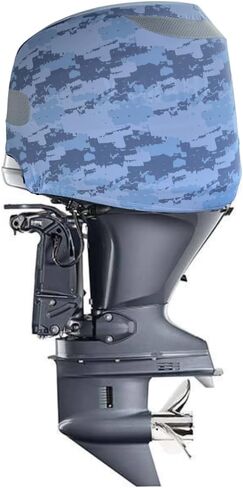 Blue Digital Camo Outboard Motor Cover for Mercury 75-115 HP 4 Stroke (2015-Present) | Made in USA to Stay on While You Run! | 114E in Saudi Arabia