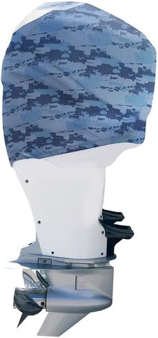 Blue Digital Camo Outboard Motor Cover for Mercury 75-115 HP 4 Stroke (2015-Present) | Made in USA to Stay on While You Run! | 114E in Saudi Arabia
