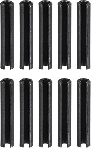 uxcell 25Pcs 3/32" x1/2" Slotted Spring Pins Carbon Steel Split Expansion Pin Roll Pin Assortment for Home Improvement Automotive Machine Repair, Black in Saudi Arabia