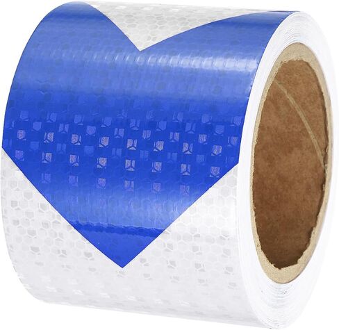 PATIKIL Reflective Tape, 1 Roll 4 Inch x 66 Ft Waterproof Self Adhesive High Visibility Caution Warning Safety Tape Reflector for Trucks Trailers Cars, Arrow Yellow Black in Saudi Arabia