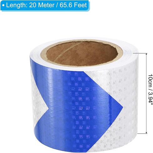 PATIKIL Reflective Tape, 1 Roll 4 Inch x 66 Ft Waterproof Self Adhesive High Visibility Caution Warning Safety Tape Reflector for Trucks Trailers Cars, Arrow Yellow Black in Saudi Arabia