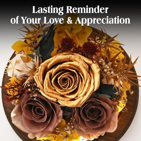 Gifts for Wome, Mom, Grandma, Wife, Preserved Rose Flowers in Glass Dome for Birthday Gifts, Christmas, Valentines, Anniversary, Wedding, Thanksgiving, Mothers Day, with LED Light (Red) in Saudi Arabia