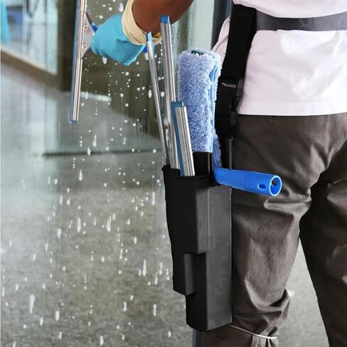 حافظة تنظيف النوافذ مع حزام - حزام أداة حامل ممسحة جانبية قابلة للفصل in Kuwait