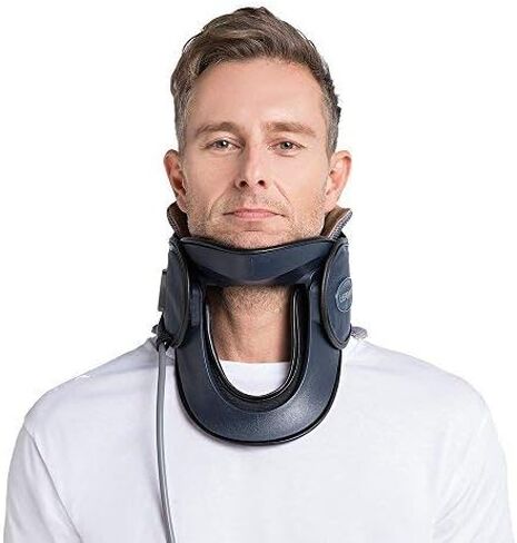 Newest Cervical Neck Traction Device - Adjustable Inflatable Neck Stretcher Collar for Home Traction Spine Alignment -(C03,Red) in Saudi Arabia