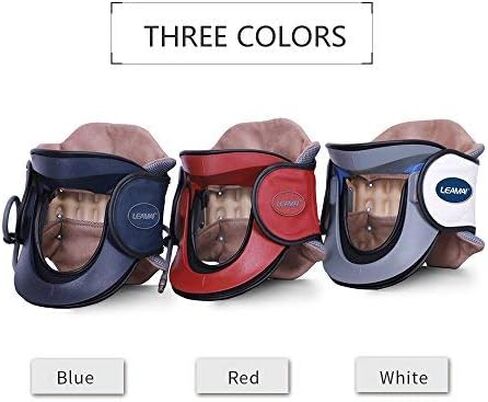 Newest Cervical Neck Traction Device - Adjustable Inflatable Neck Stretcher Collar for Home Traction Spine Alignment -(C03,Red) in Saudi Arabia