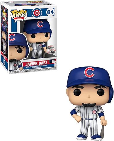 POP MLB: Cubs - Javier Báez (Home Uniform) Funko Vinyl Figure (Bundled with Compatible Box Protector Case), Multicolor, 3.75 inches in Saudi Arabia