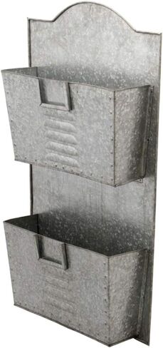 منظم جيب جداري من المعدن المجلفن بطبقتين من بنزارا، رمادي in Kuwait