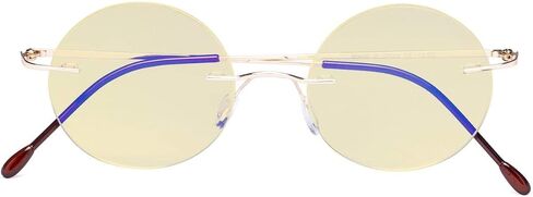 Eyekepper Titanium Rimless Orange Tinted Lenses Computer Reading Glasses Readers Men Women in Saudi Arabia