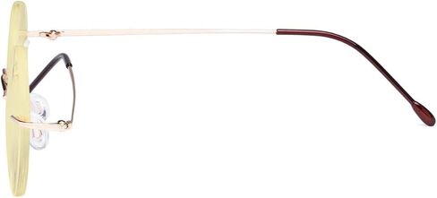 Eyekepper Titanium Rimless Orange Tinted Lenses Computer Reading Glasses Readers Men Women in Saudi Arabia
