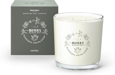 شمعة الصويا المعطرة المتوارثة من Mrs. Meyer's Clean Day Garden، كبيرة، رائحة زهرة القمر، شمعة 14 أونصة in Kuwait