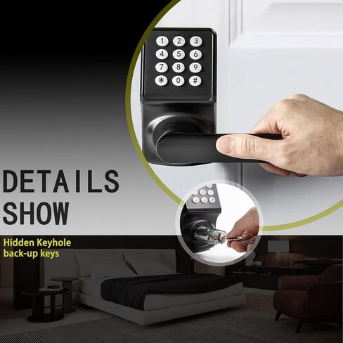 Cielsa Dawn Keypad Door Lock with Handle, Digital Door Lock Door Locks with keypads,Keyless Entry Door Lock with Handle-IC Card and Anti-peep Password- Easy Installation for Home, Hotel in Saudi Arabia