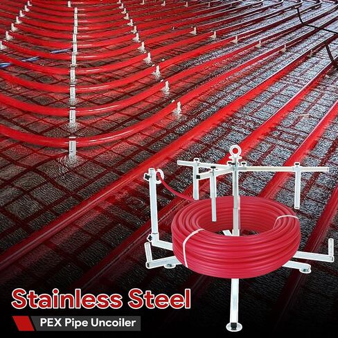 PEX Pipe Uncoiler, Heating Pex Tubing Uncoiler Rack Removable Installation PEX Pipeing Uncoiler For 3/8'' to 1''(1 set) in Saudi Arabia
