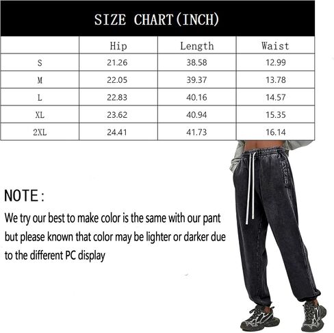 BINTEHGS Womens Joggers with Pockets Baggy High Waisted Wide Leg Sweatpants Women Loose Vintage Drawstring Washed Pants in Saudi Arabia